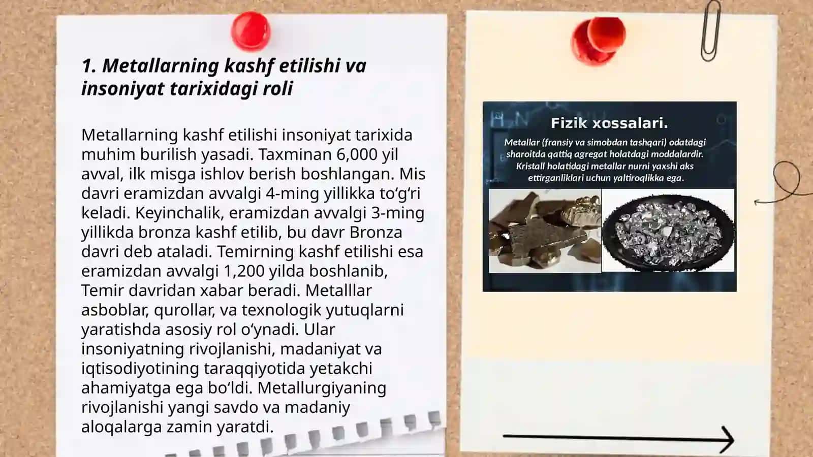 Metallarning kashf etilishi va insoniyat tarixidagi roli 3