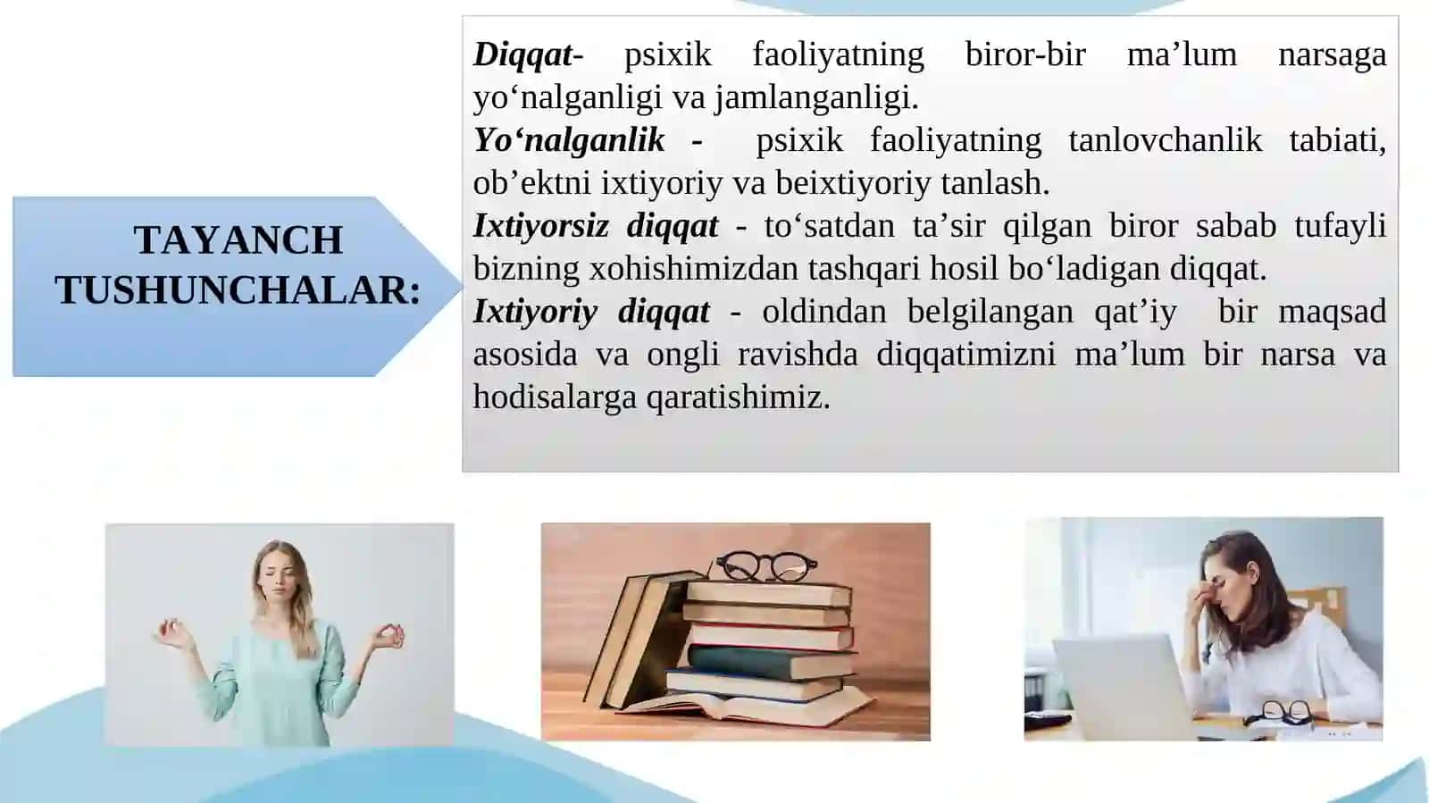 Bilish jarayonlarining qisqacha tasnifi 3