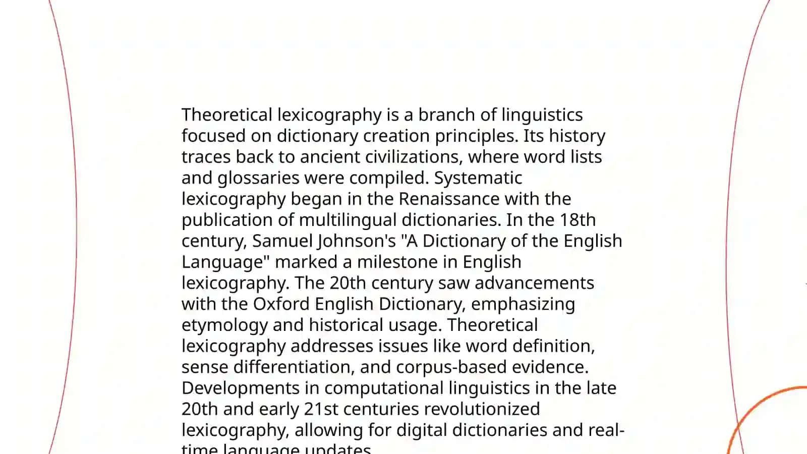 Theoretical lexicography 3