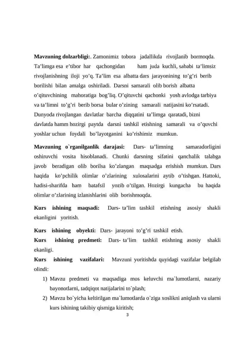 Dars- Ta'lim Tashkil Etishning Asosiy Shakli 3