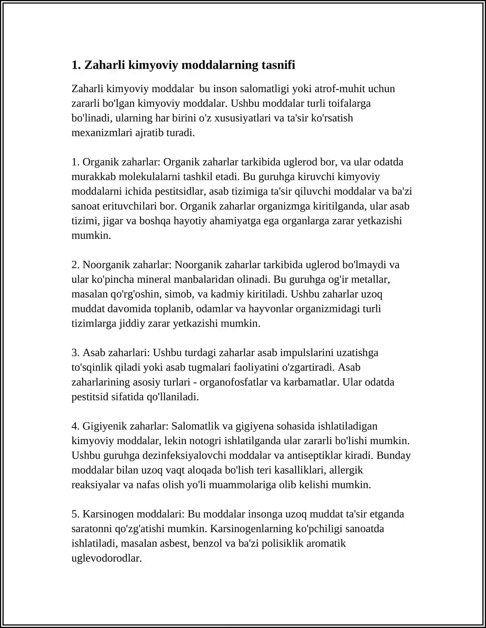 ZAHARLI KIMYOVIY MODDALAR 3