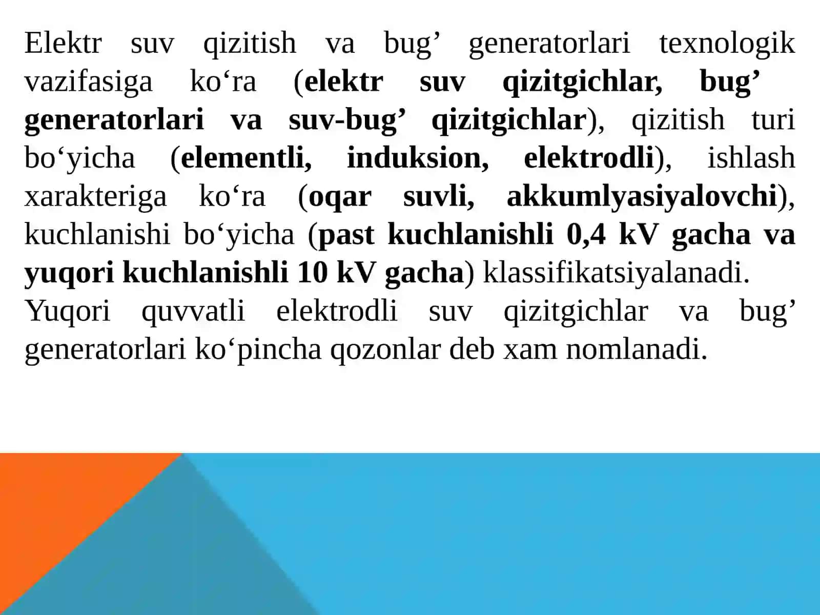 Elektr suv qizitgichlar va bug' generatorlari 3