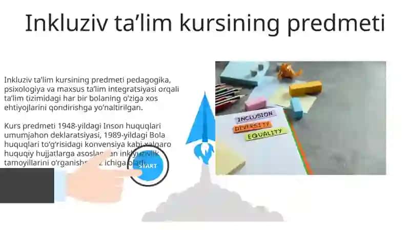 Inklyuziv taʼlim kursining predmeti 3