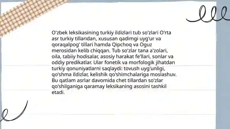 O'zbek tili leksikasining tarixiy taraqqiyoti 3