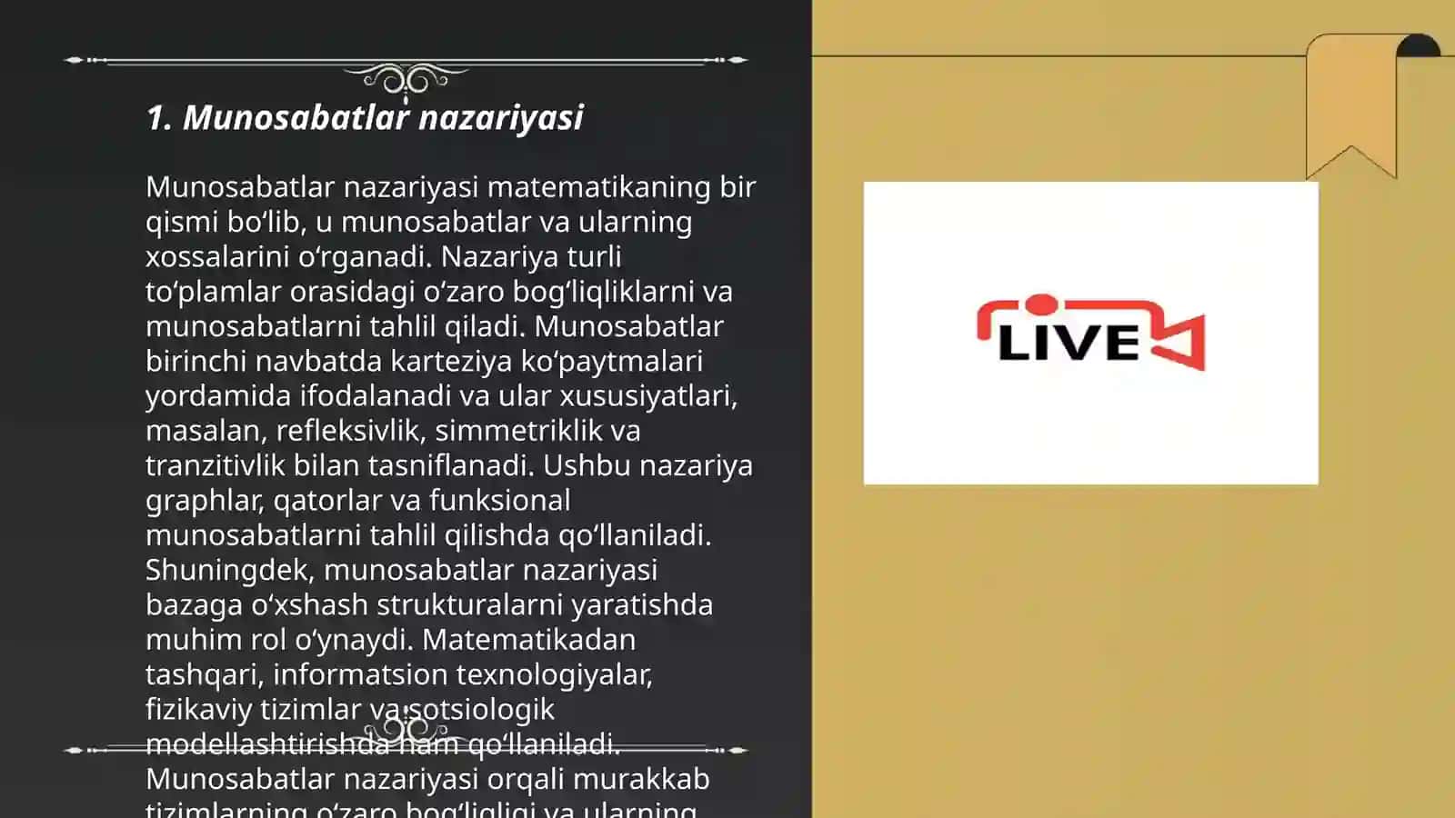 Munosabatlar nazariyasi 3