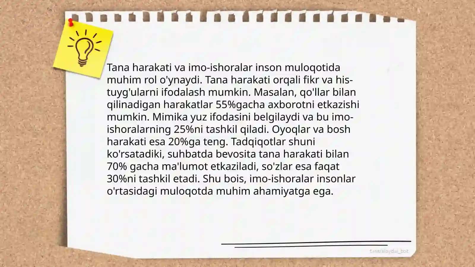 Noverbal muloqot. Muloqotni boyituvchi omillar 3
