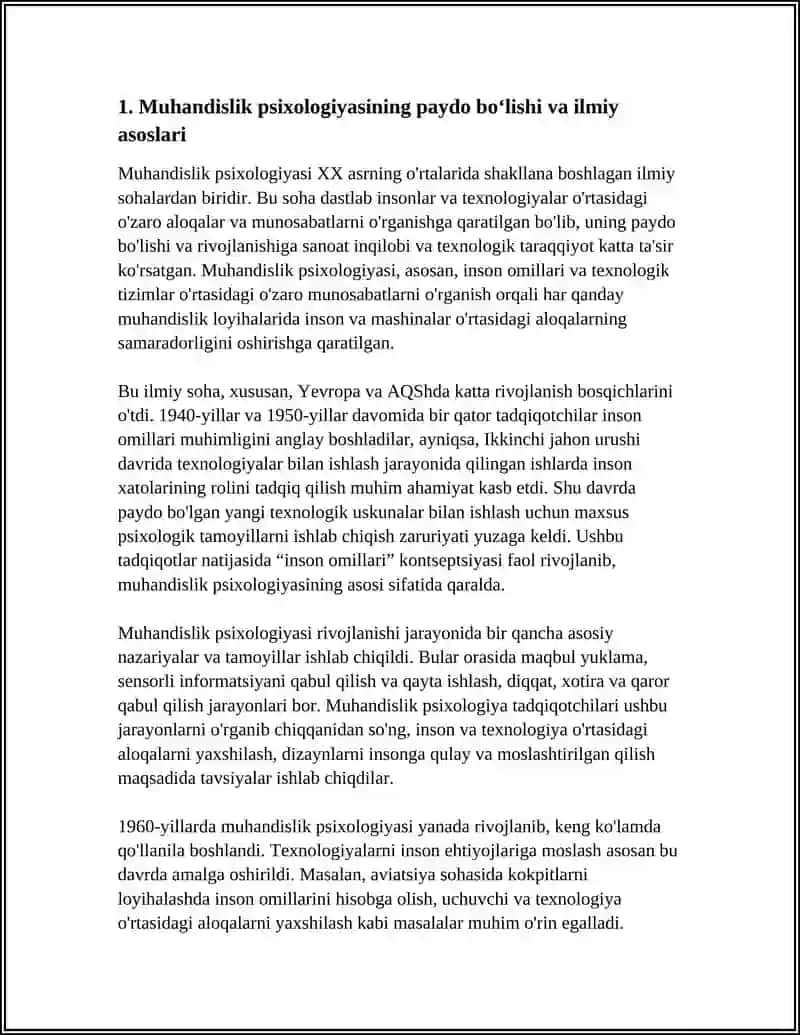 MUHANDISLIK PSIXOLOGIYASI FANINING SHAKLLANISH TARIXI 3