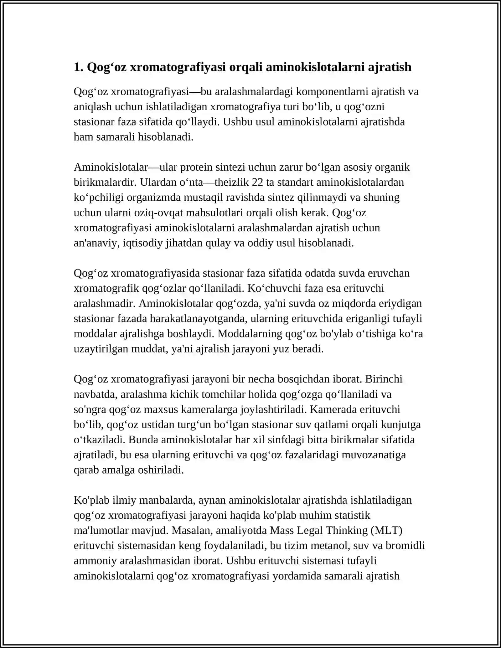 AMINOKISLOTALARNI AJRATIB OLISH VA IDENTIFIKATSIYALASH USULLARI 3