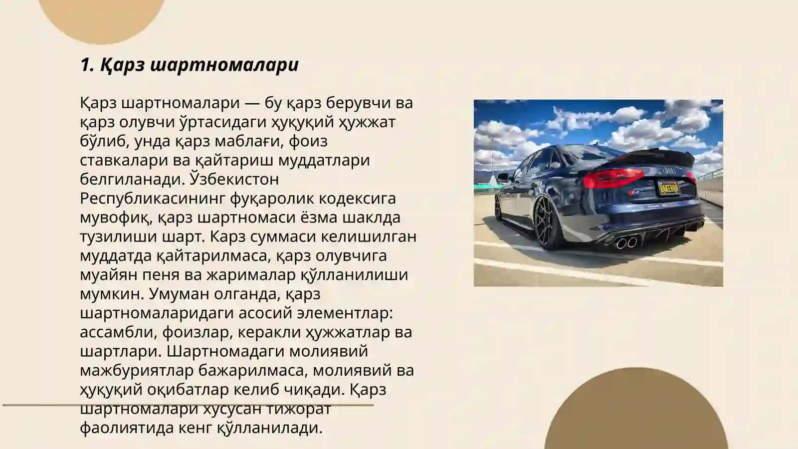 Молиявий хукукий муносабатлар 3