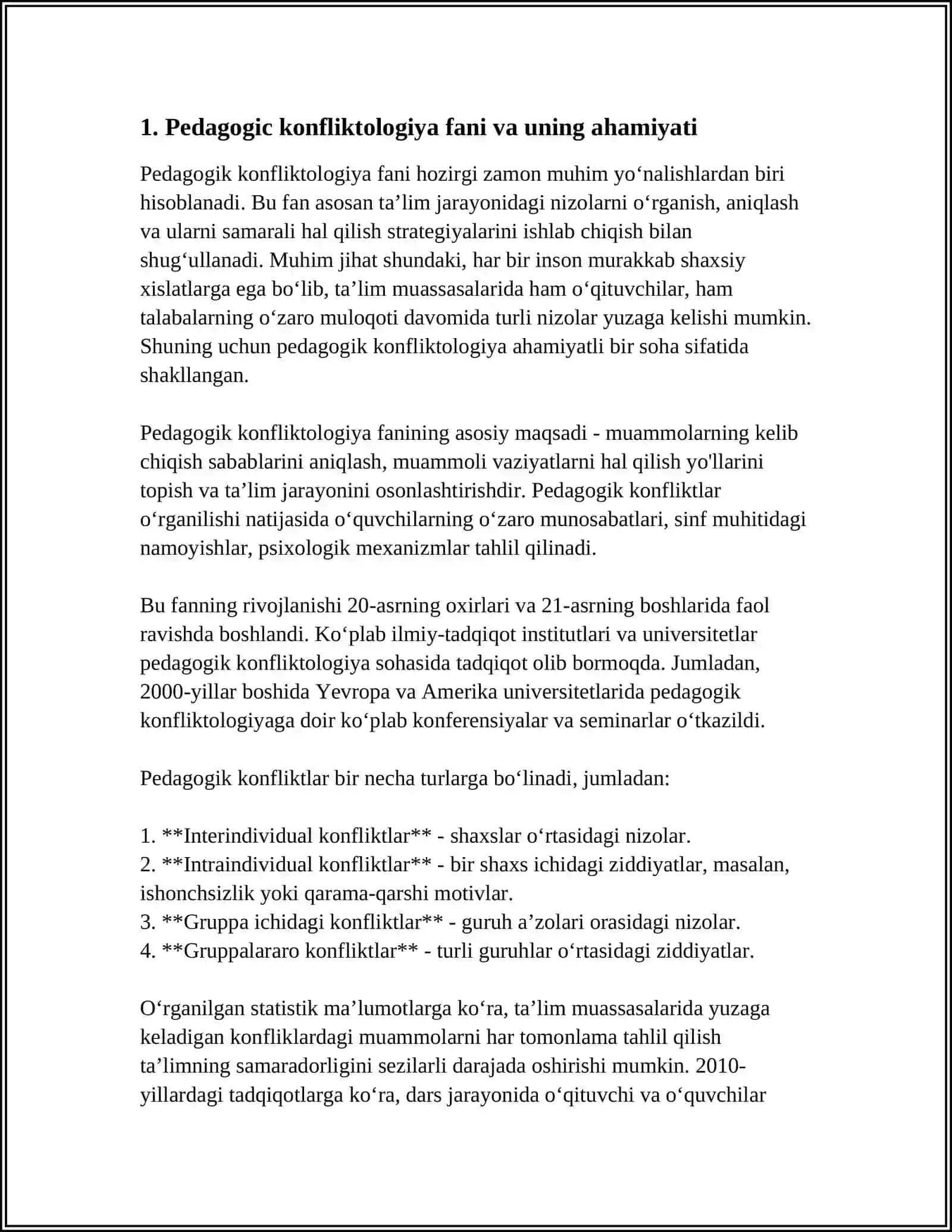 Pedagogik konfliktologiya fanining ahamiyati 3