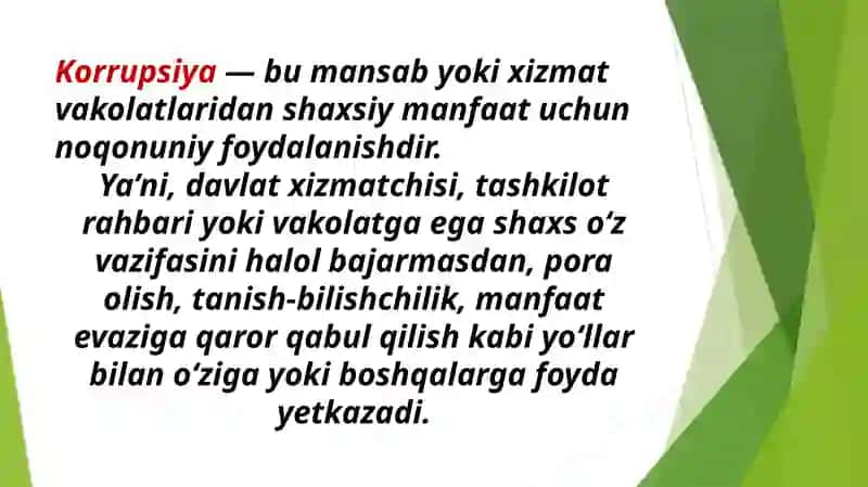 Korrupsiya institutlari: kelib chiqish oqibatlari va kamaytirish yoʻllari 3