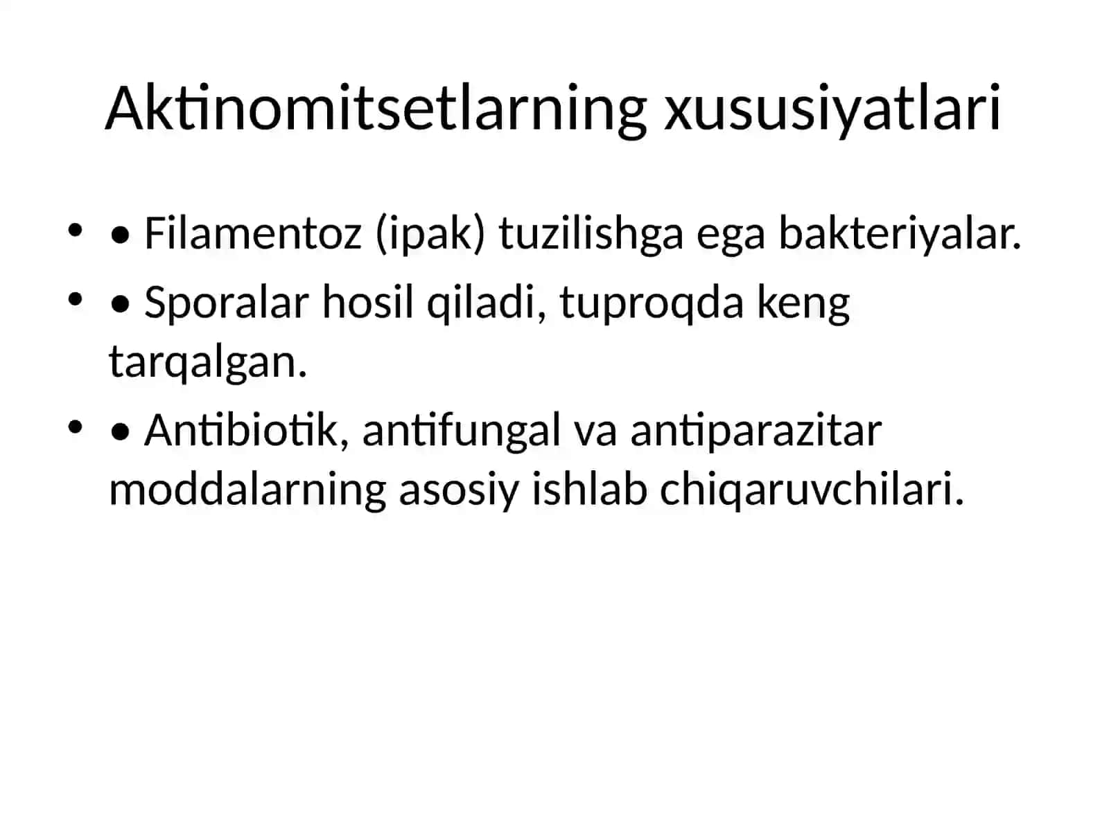 Aktinomitsidlarni sanoat va qishloq xo‘jaligidagi ahamiyati 3
