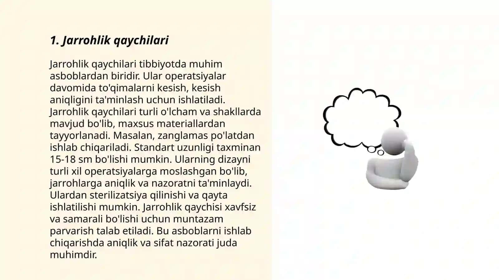 Umumiy jarroxlikda ishlatiladigan kesuvchi-qisqich asboblari 3