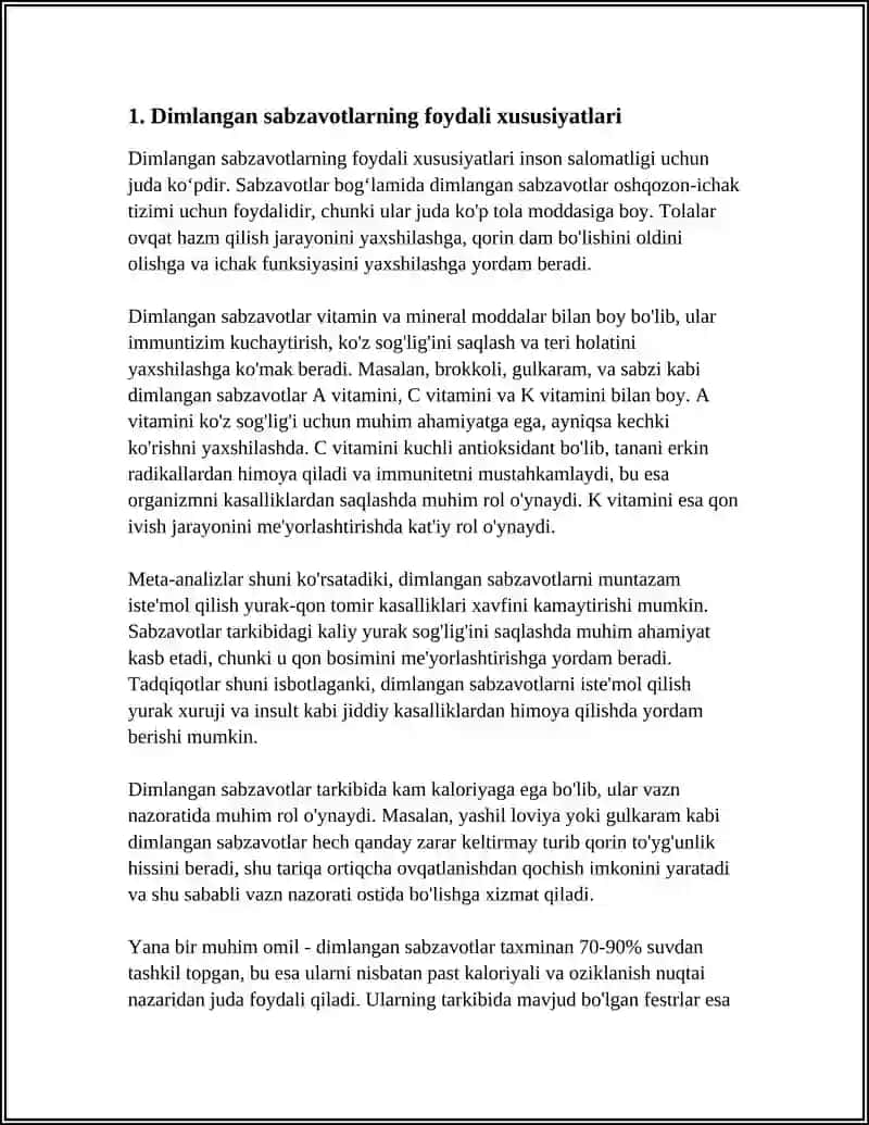 DIMLANGAN SABZAVOTLARDAN TAYYORLANADIGAN MAHSULOTLAR 3