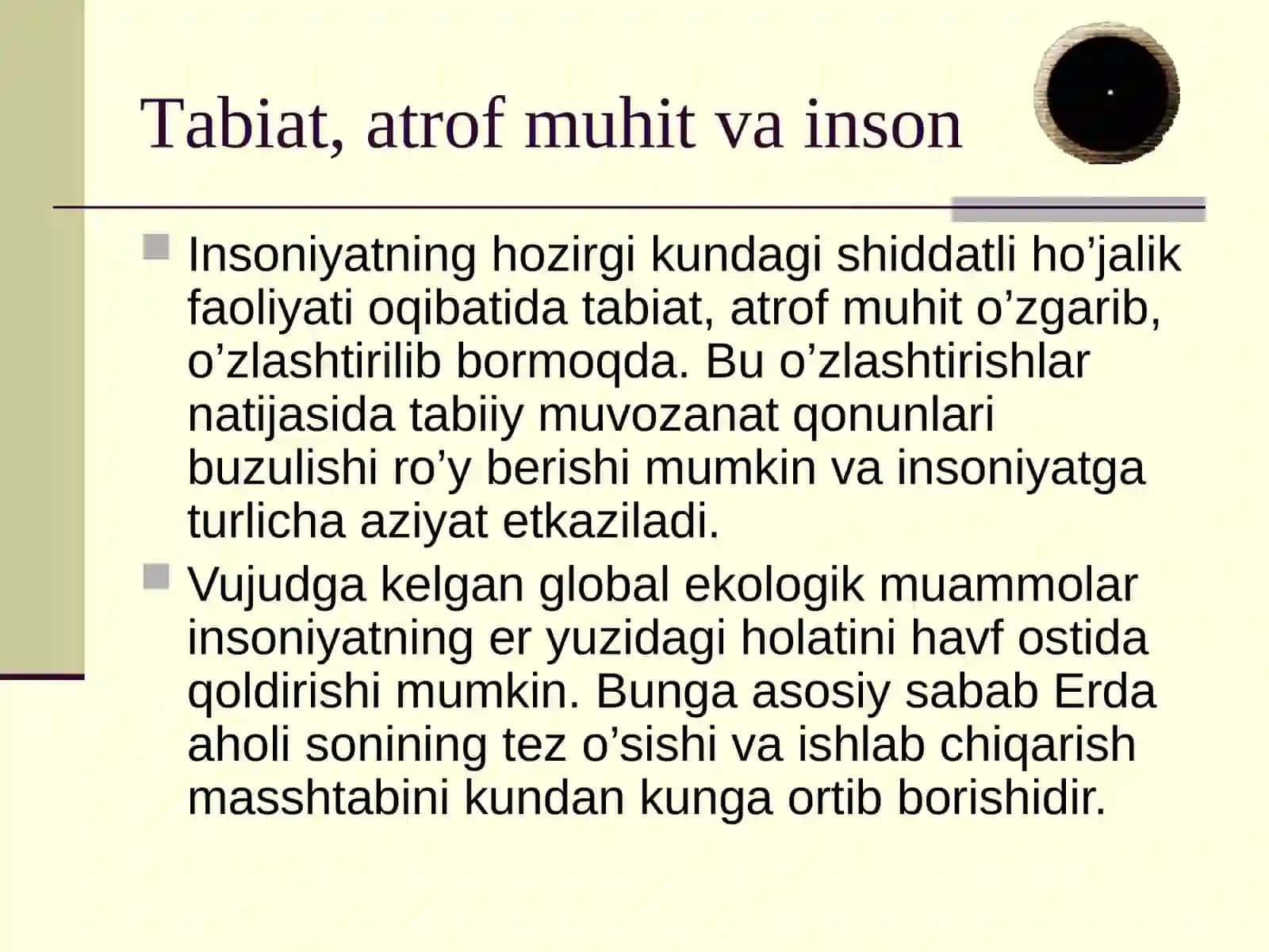 Inson va biosfera 3