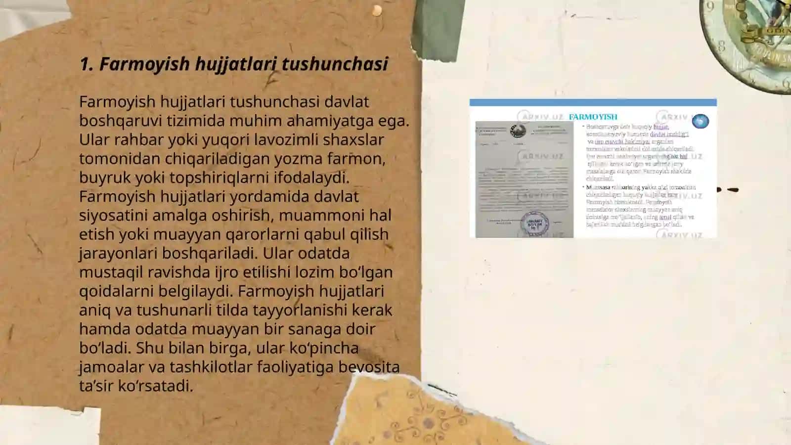 Farmoyish hujjatlari 3