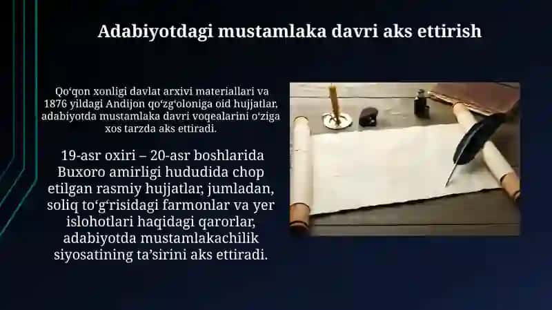 Kolonial davr tarixiga oid rasmiy hujjatlar va adabiyotlar 3