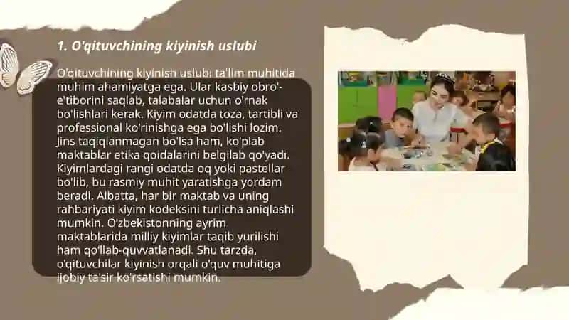 O'qituvchini tashqi ko'rinishdagi imijlar 3