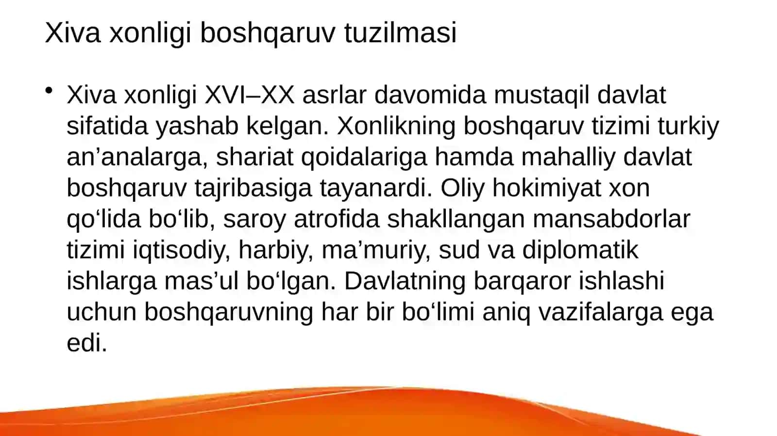 Xiva xonligidagi saroy unvonlari vamansablari 3
