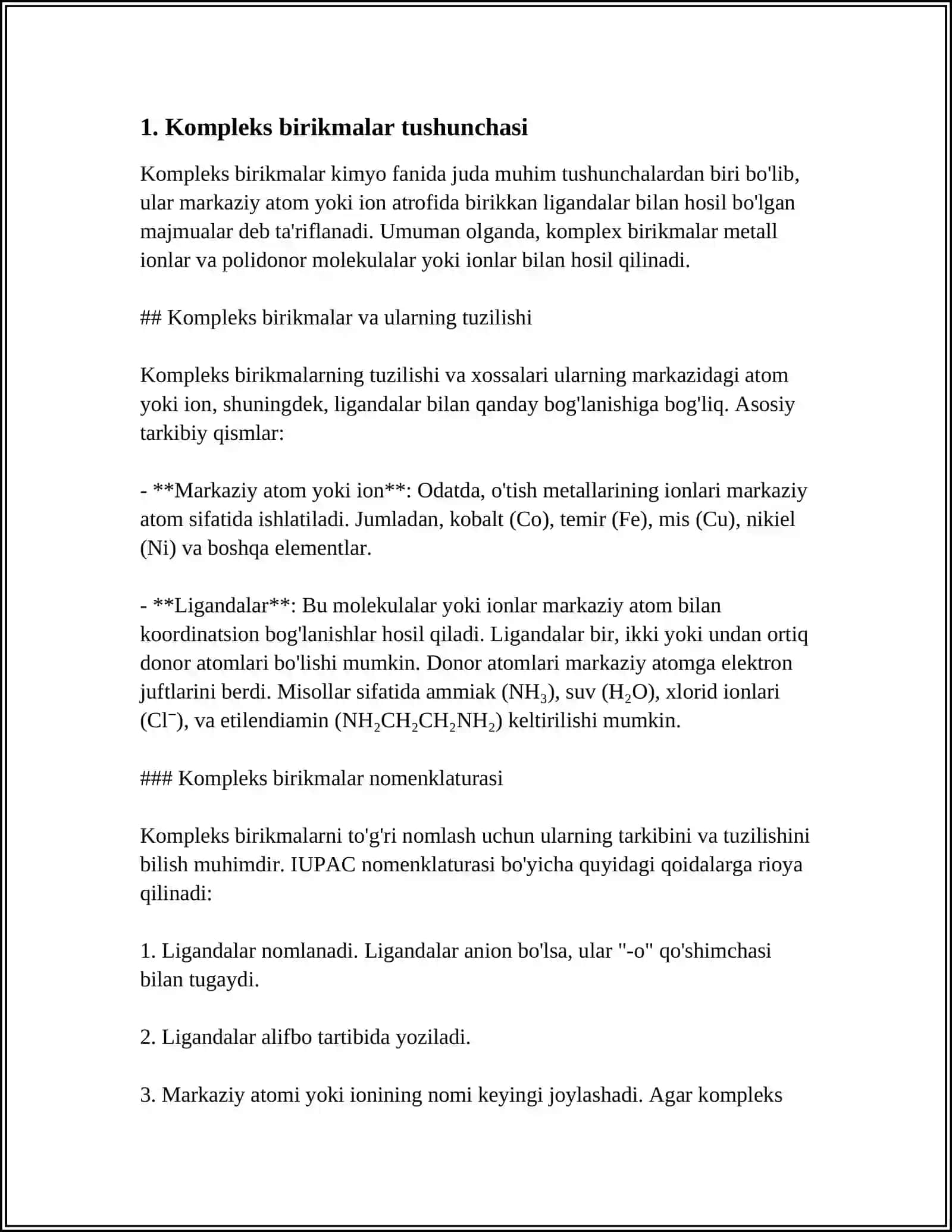 KOMPLEKS BIRIKMALARDAGI KIMYOVIY BOGʻ 3