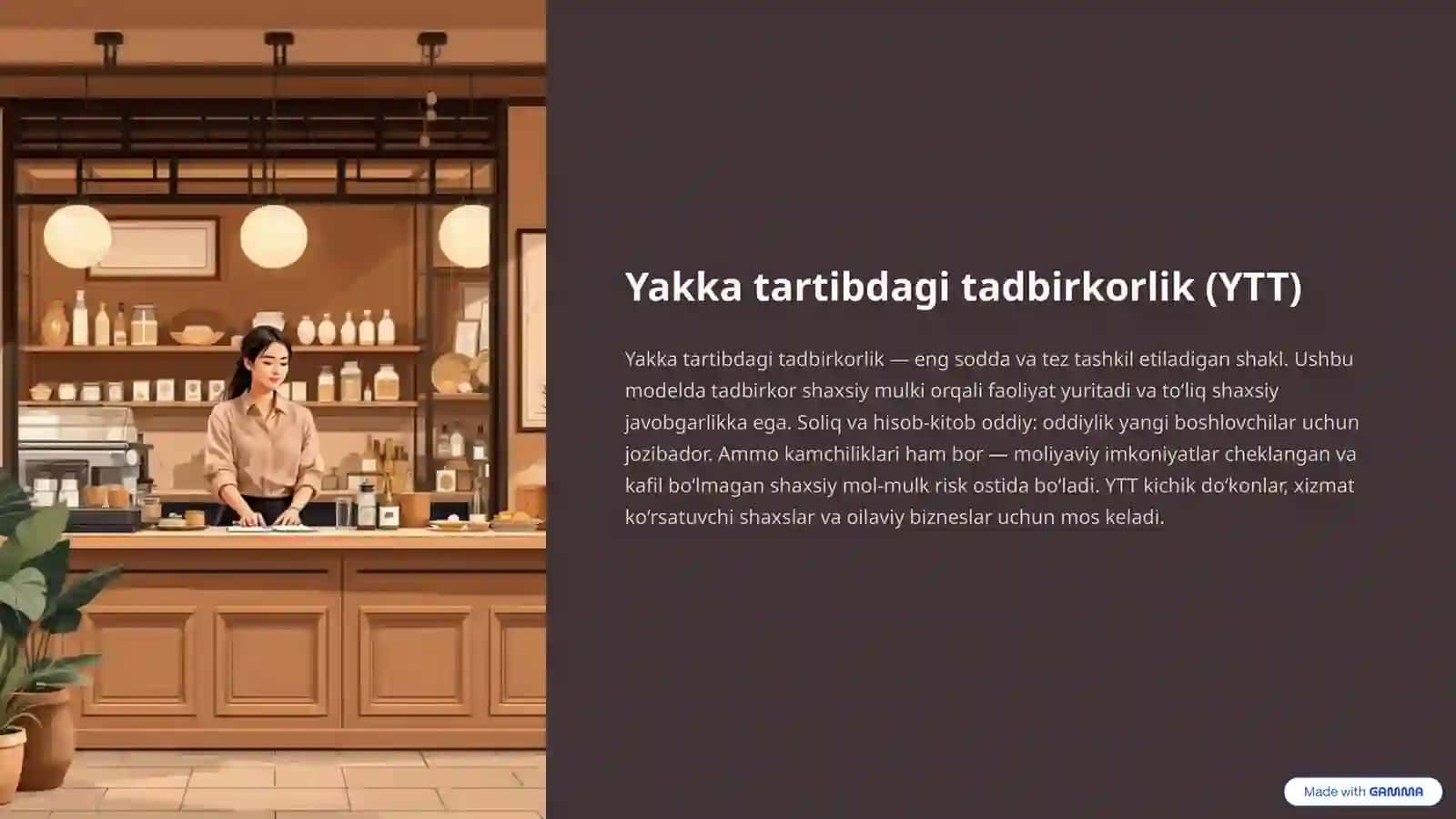 Tadbirkorlikning tashkiliy-huquqiy shakllari mavzusida tayyor taqdimot 3