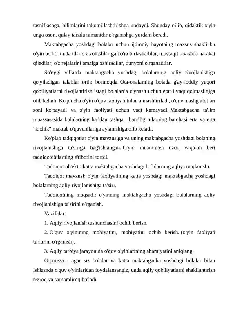 BILISH JARAYONINING RIVOJLANISHI SOHASINING KUTILAYOTGAN NATIJALARI ASPSIDA TA'LIMIY O'YINLARDAN FOYDALANISH 3