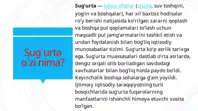 Sug`urtavauning turlari 3