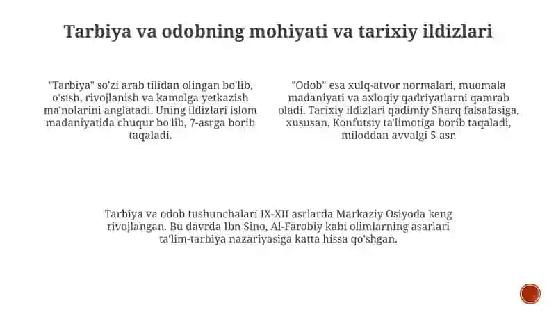 Tarbiya va odobning mohiyati va tarixiy ildizlari 3