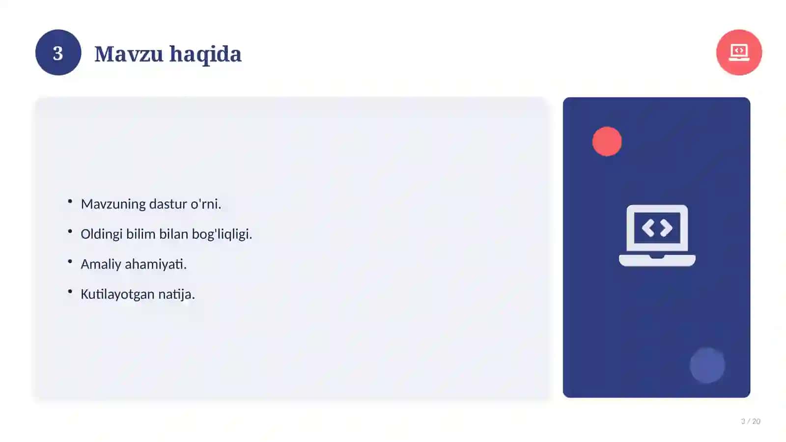 Chizmachilik fanidan 8-sinf: ochiq dars ishlanmasi 3