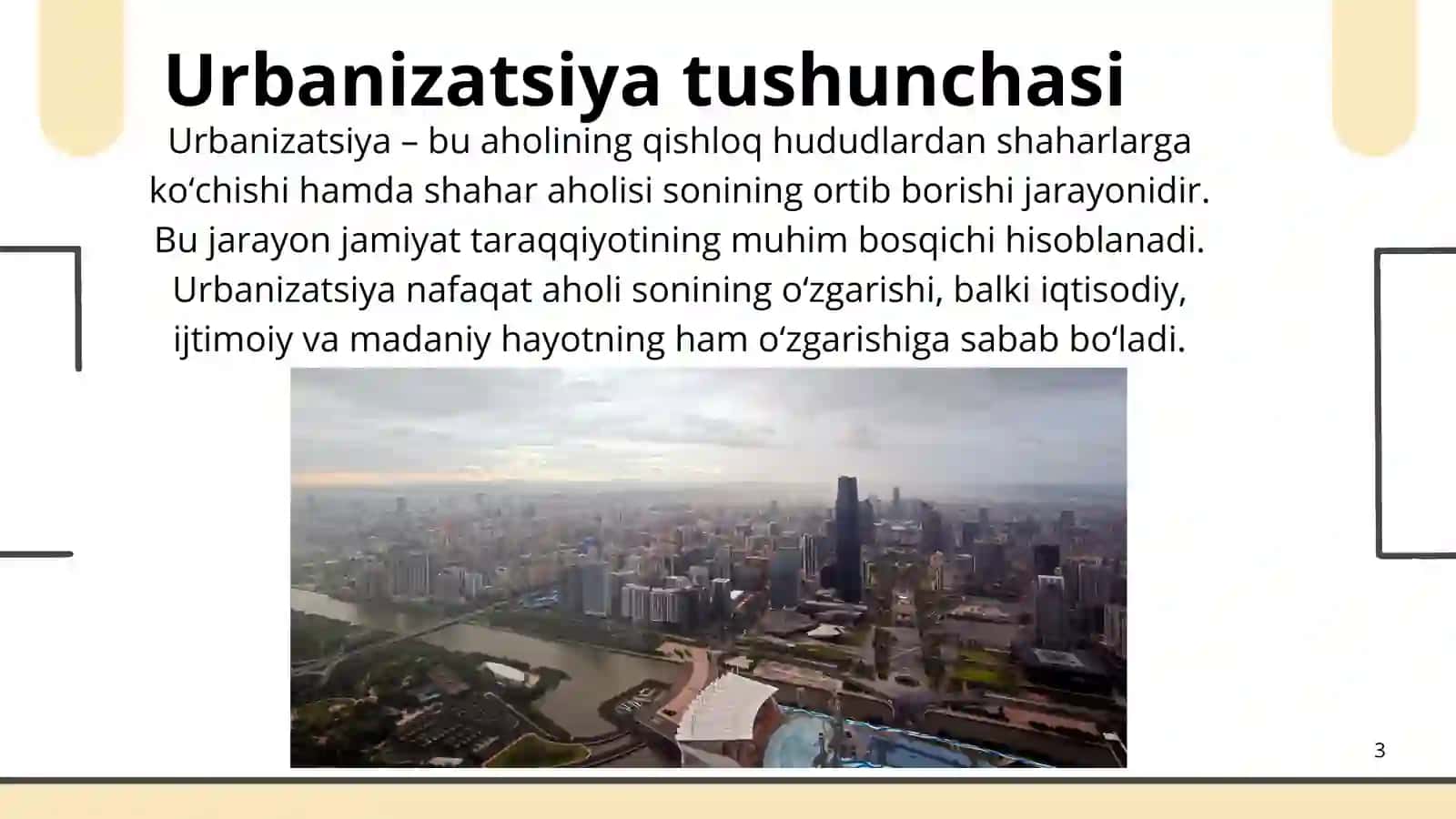 Urbanizatsiya: aholining shaharlarga ko‘chish sabablari va oqibatlari 3