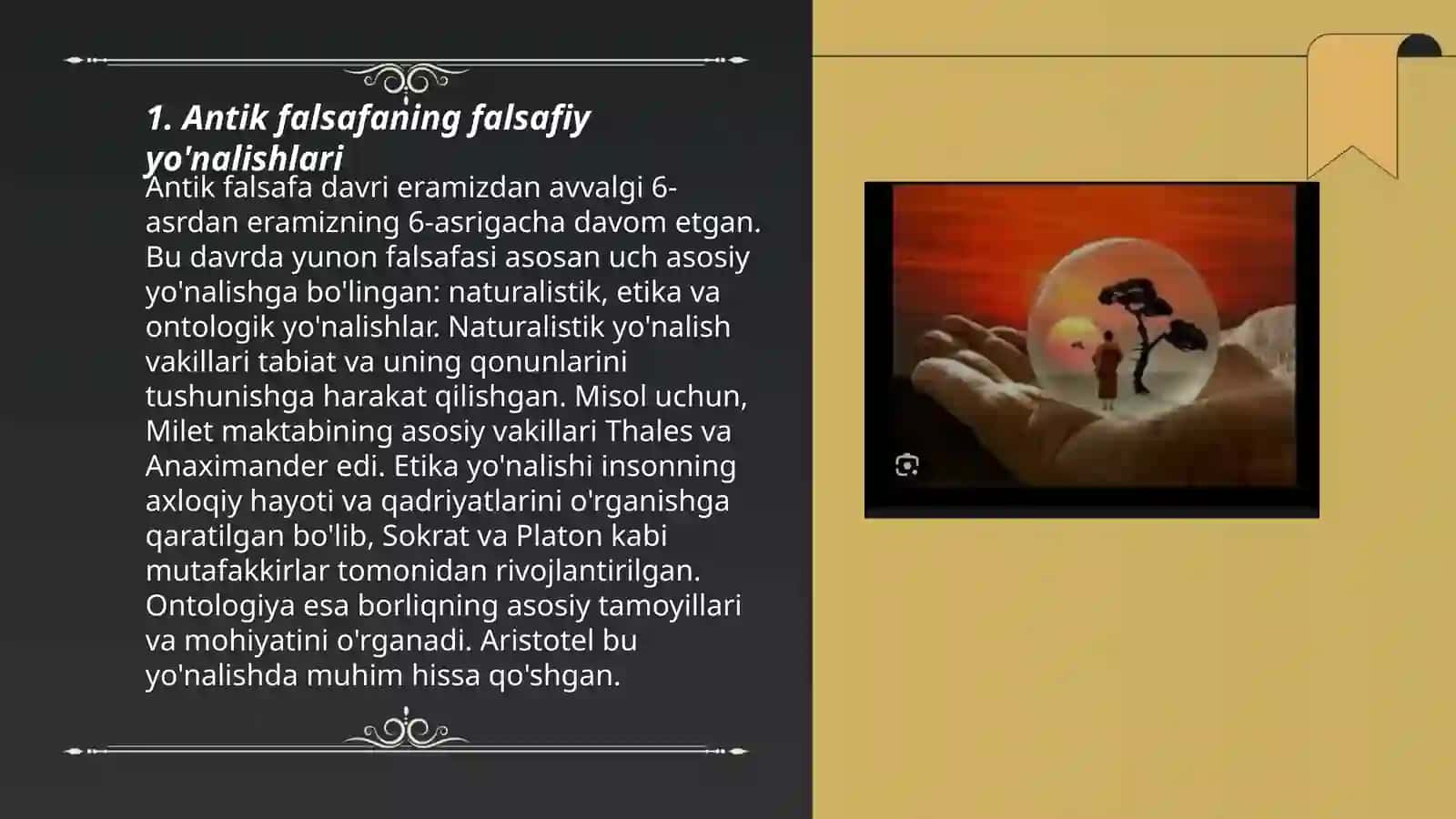 Antik falsafaning falsafiy yo'nalishlari 3