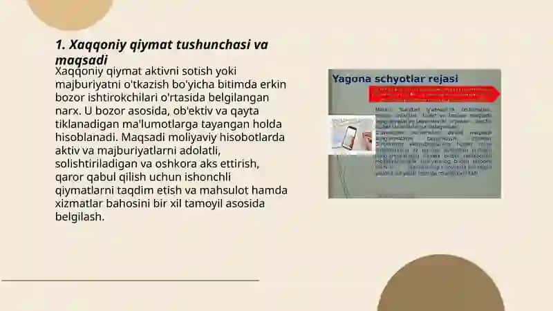 Xaqqoniy qiymatni baxolash standartining mazmuni va qollanilishi 3