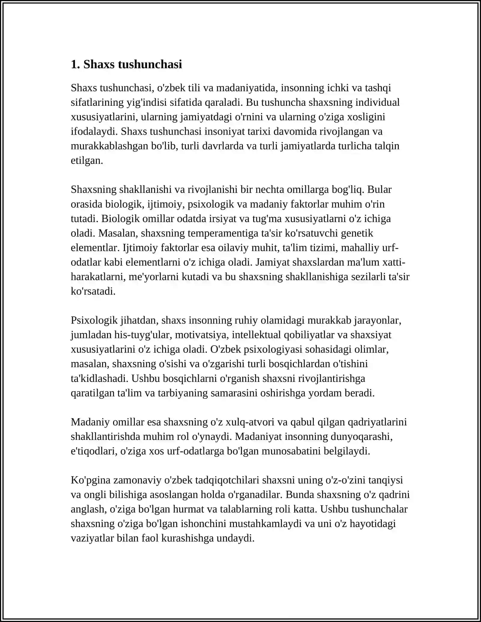MUSTAQIL ISH Mavzu: INDIVIT, SHAXS INDIVIDUALLIQ TUSHUNCHALAR 3