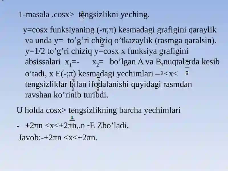 Trigonometrik tengsizliklar 3