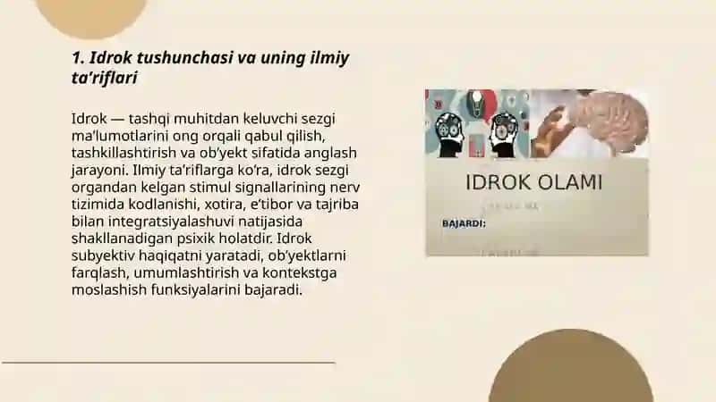 Idrok haqida tushuncha va uning xususiyatlari 3