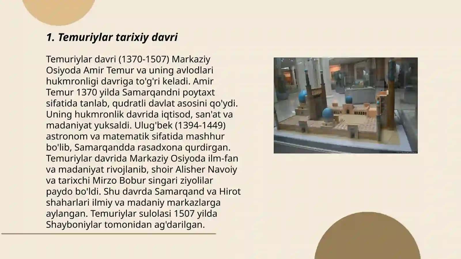 Temuriylar muzeyi 3