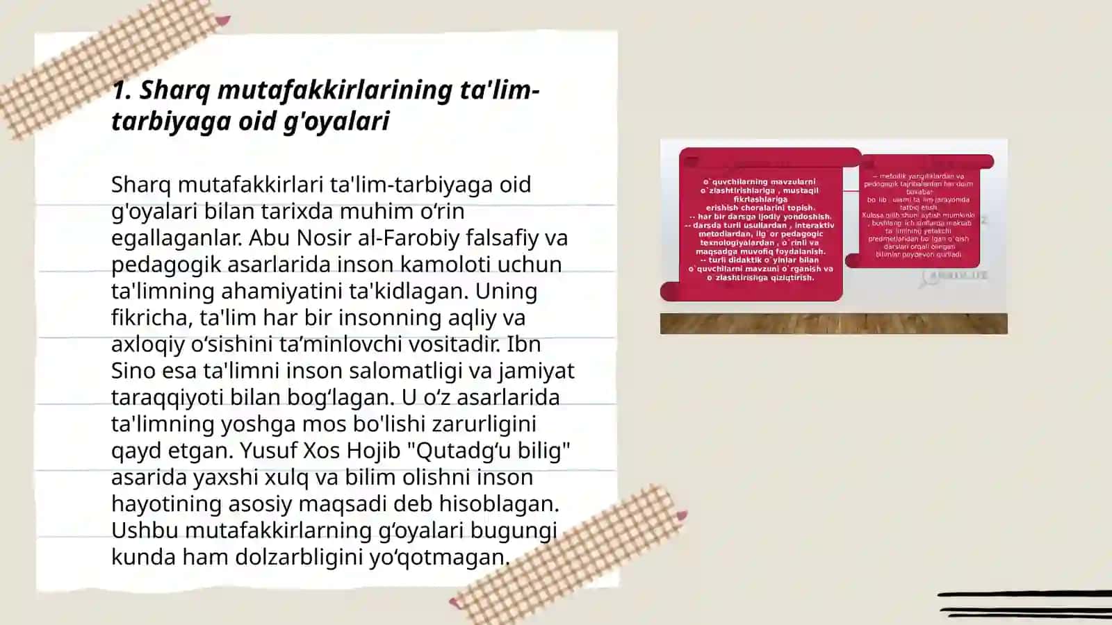 Sharq mutafakkirlari ijodida ta'lim-tarbiya 3