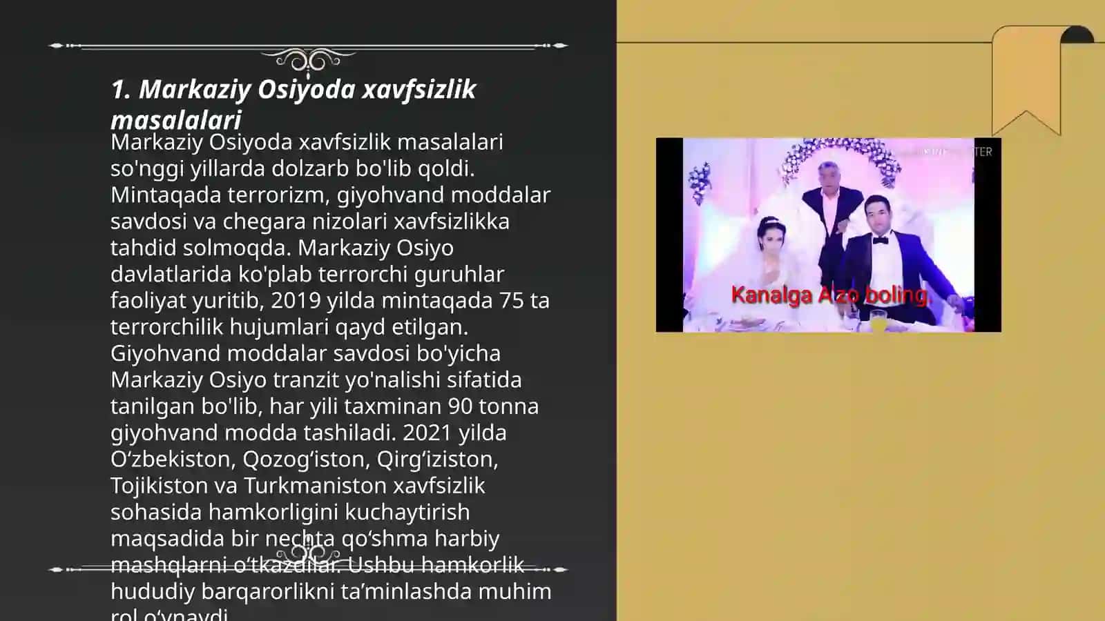 Oʻzbekistoning Markaziy Osiyoda tinchlik va barqarorlikni taʼminlashdagi oʻrni 3
