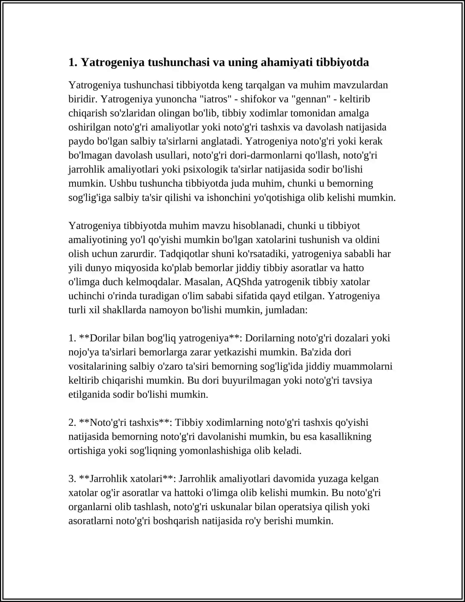 HOZIRGI ZAMON TIBBIYOTIDA YATROGROGENIYA MUAMMOLARI 3