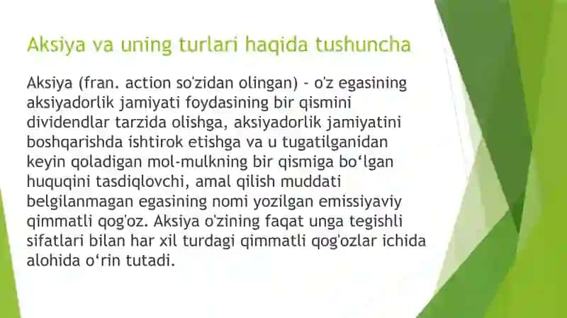 Aksiyadorlarning huquqlari, oddiy va imtiyozli aksiyalar 3