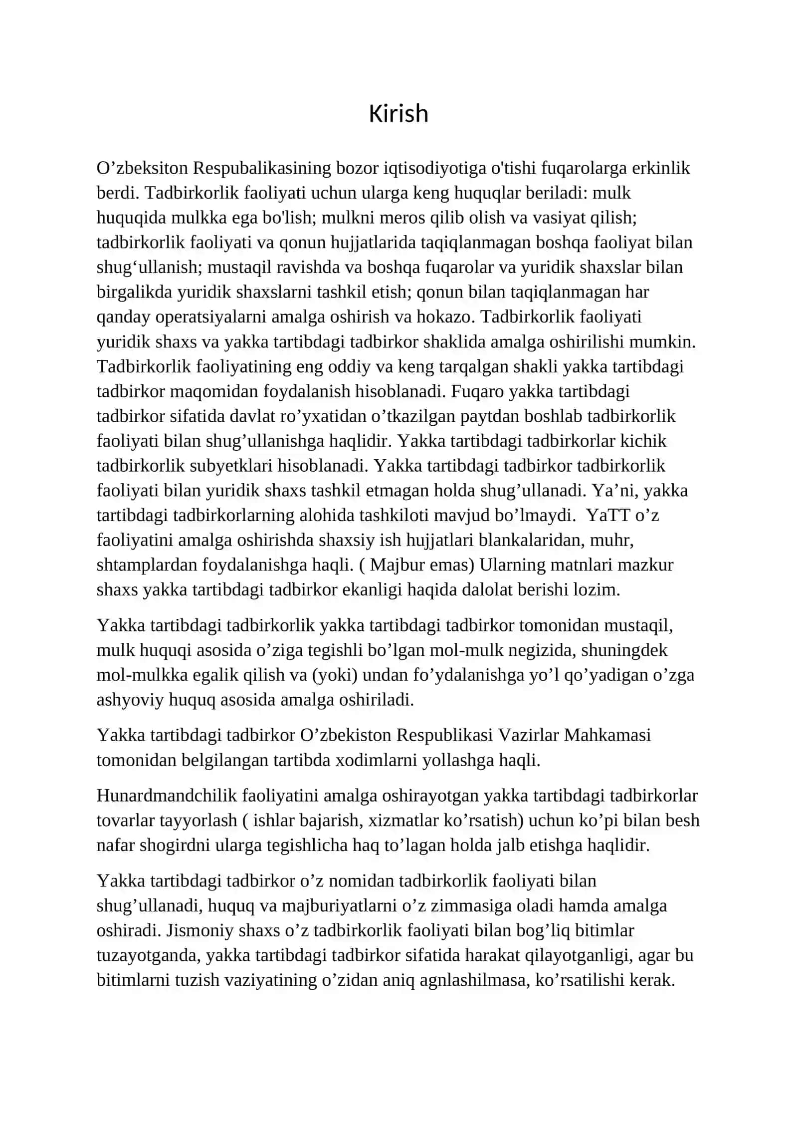 Yakka tabdirkorlarning moliyaviy hisobotlari va ularning shakllari 3