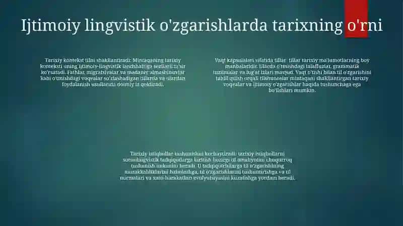 Tilshunoslik Masalalarini O'Rganishda Tarixning Ahamiyati 3