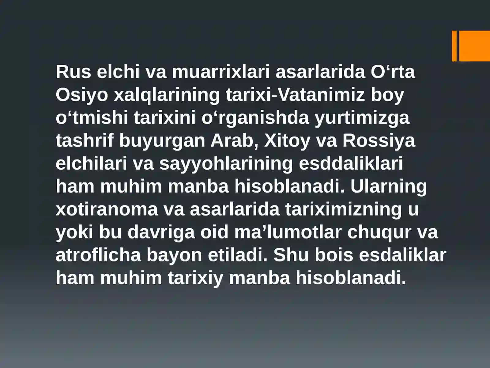 Oʻrta Osiyo xalqlarining tarixi-Vatanimiz boy oʻtmishi tarixi 3