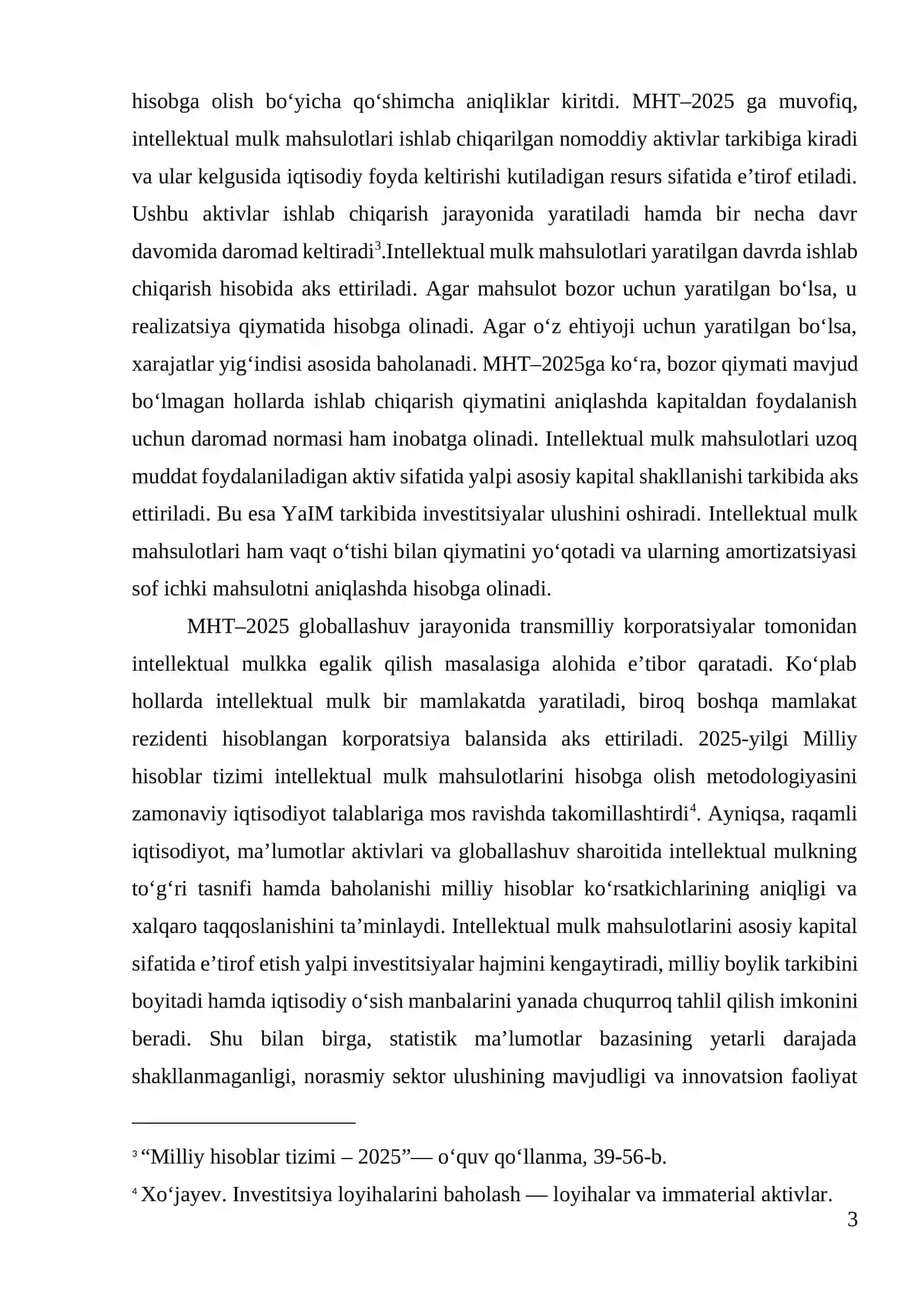 MILLIY HISOBLAR TIZIMIDA INTELEKTUAL MULK MAHSULOTLARINI HISOBGA OLISH QOIDALARI 3