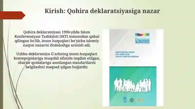 Qohira deklaratsiyasi tarixi va mazmuni 3
