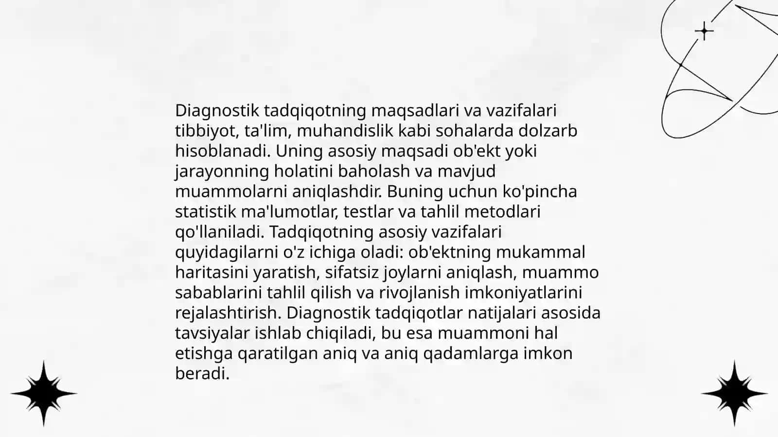 Diagnostik tadqiqot natijalarini taqdim etish metodikasi 3