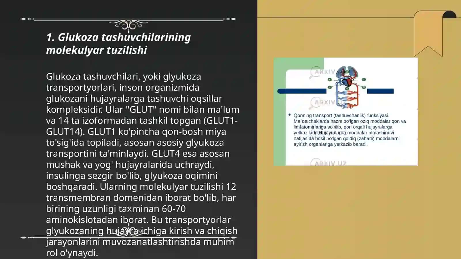 Glukoza tashuvchilarining tuzilishi, spetsifikligi, klinik ahamiyati 3
