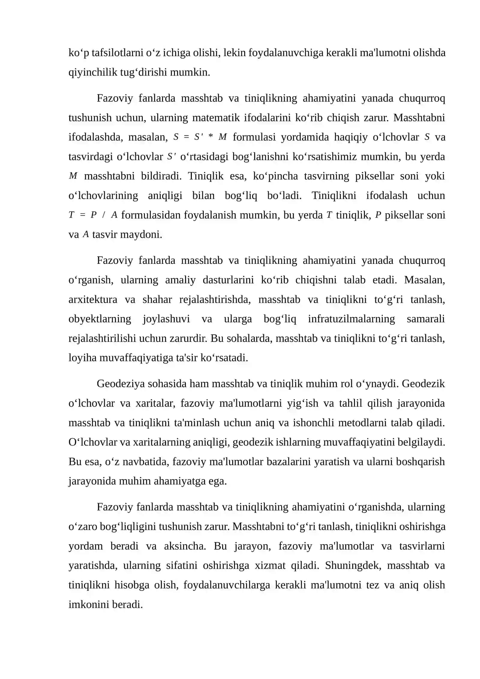 Fazoviy fanlarda masshtab va tiniqlikning ahamiyati 3