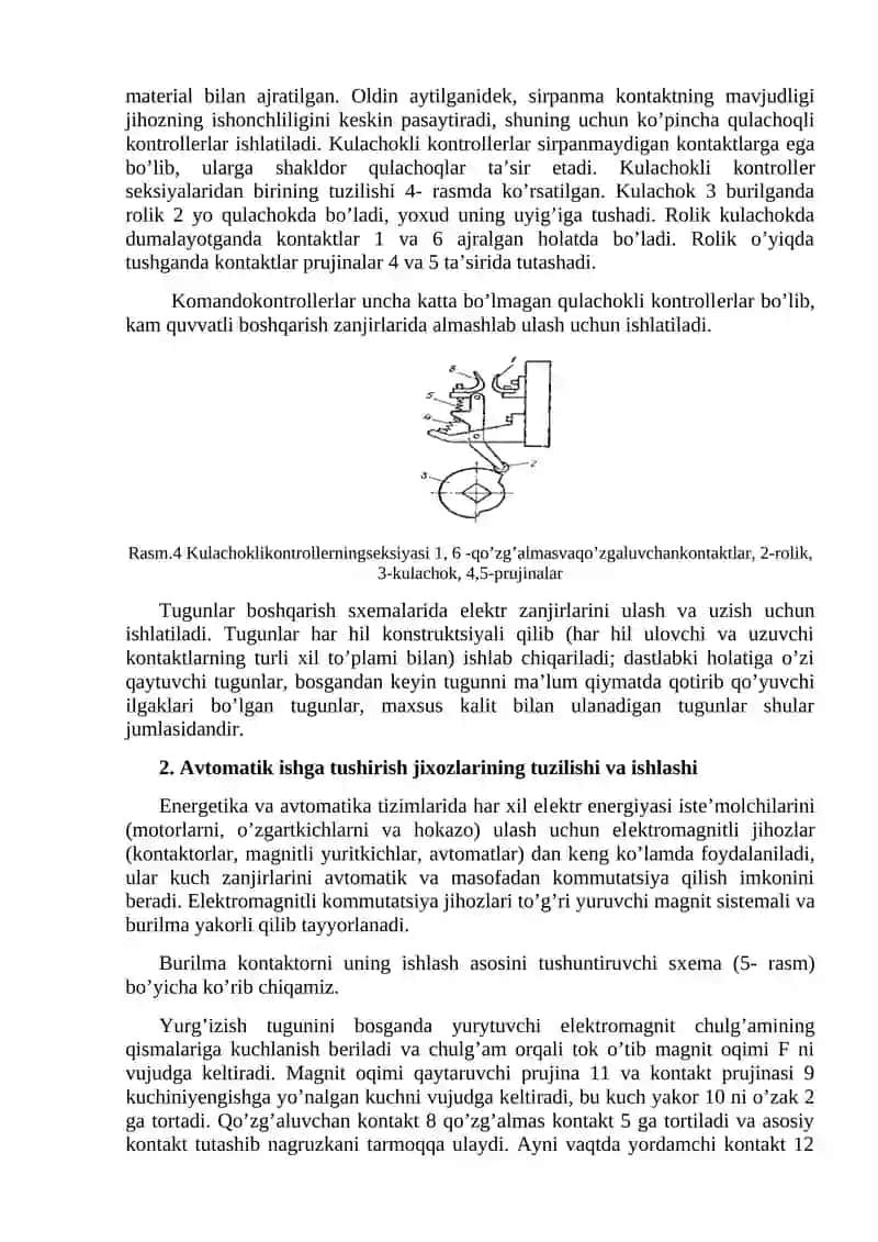 Elektr yuritmalarni himoyalash va boshqarish jixozlari 3