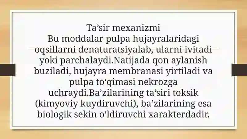 Pulpa nekrozlovchi vositalar 3